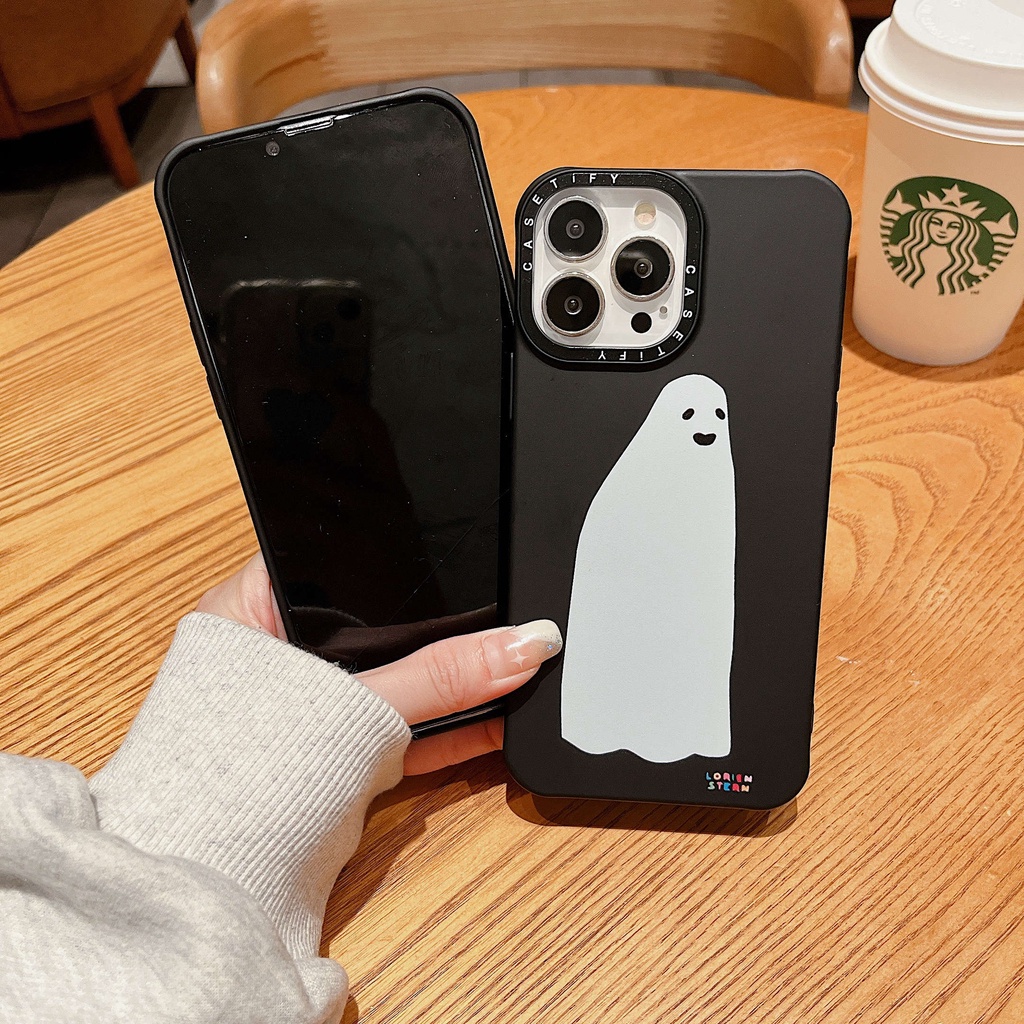Ốp Điện Thoại Mềm Tích Hợp Hình Ma Nhỏ Cho iPhone13Pro iP12Pro XS iPhone11 12Promax 13Promax 11 12 13