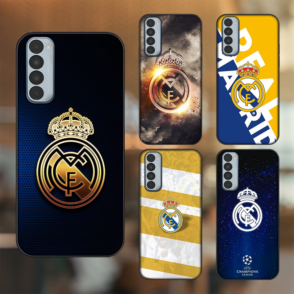 Ốp lưng Oppo Reno 4 Pro viền đen in hình Real Madrid