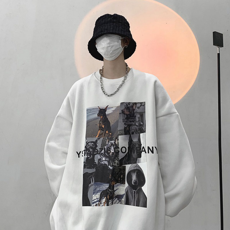 Shineess Áo Sweater Nỉ Bông Love Wins Thu Đông Ulzzang hiphop In Unisex Form Rộng Size M-8XL