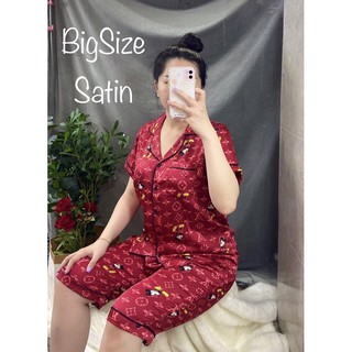 ( BigSize Satin ) Đồ Bộ Pijama Satin Bigsize Lửng