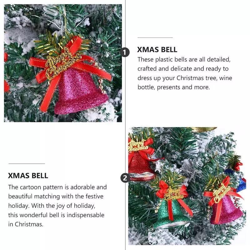 Set 6 Chuông Nhựa Dùng Trang Trí Giáng Sinh