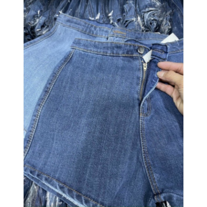 Quần short jean lưng cao túi phía sau chất co giãn hàng y hình kèm ảnh thật chính chủ ( S, M, L, XL)
