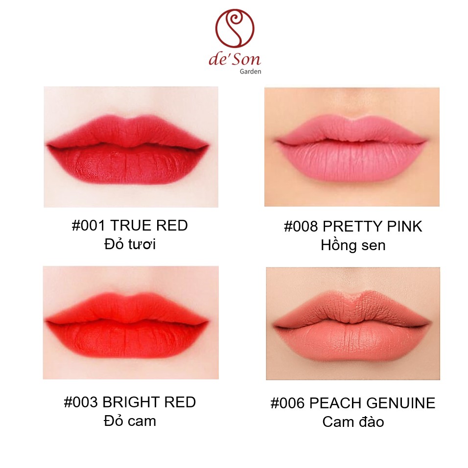 Son Thỏi Lì Handmade Passion Luxury Matte De' Son Garden Lipstick Không Chì Siêu Lì 5g