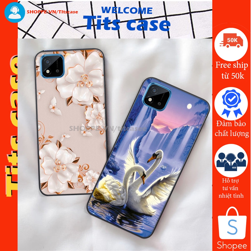 Ốp lưng Realme C11 in hình thiên nga,hoa may mắn, đặc sắc ĐỘC - LẠ - BỀN