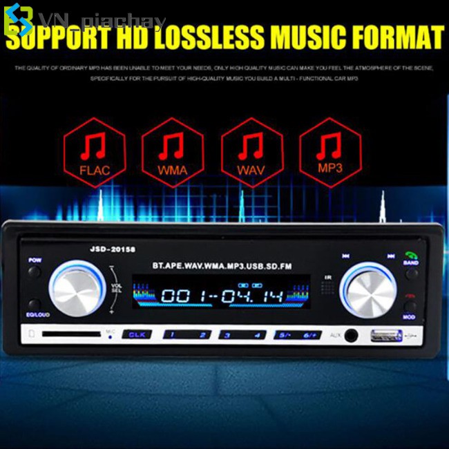 COD Car Radio Stereo Player Digital Bluetooth Car MP3 Player FM Radio Stereo Audio Music USB/memory card with In Dash AUX Input