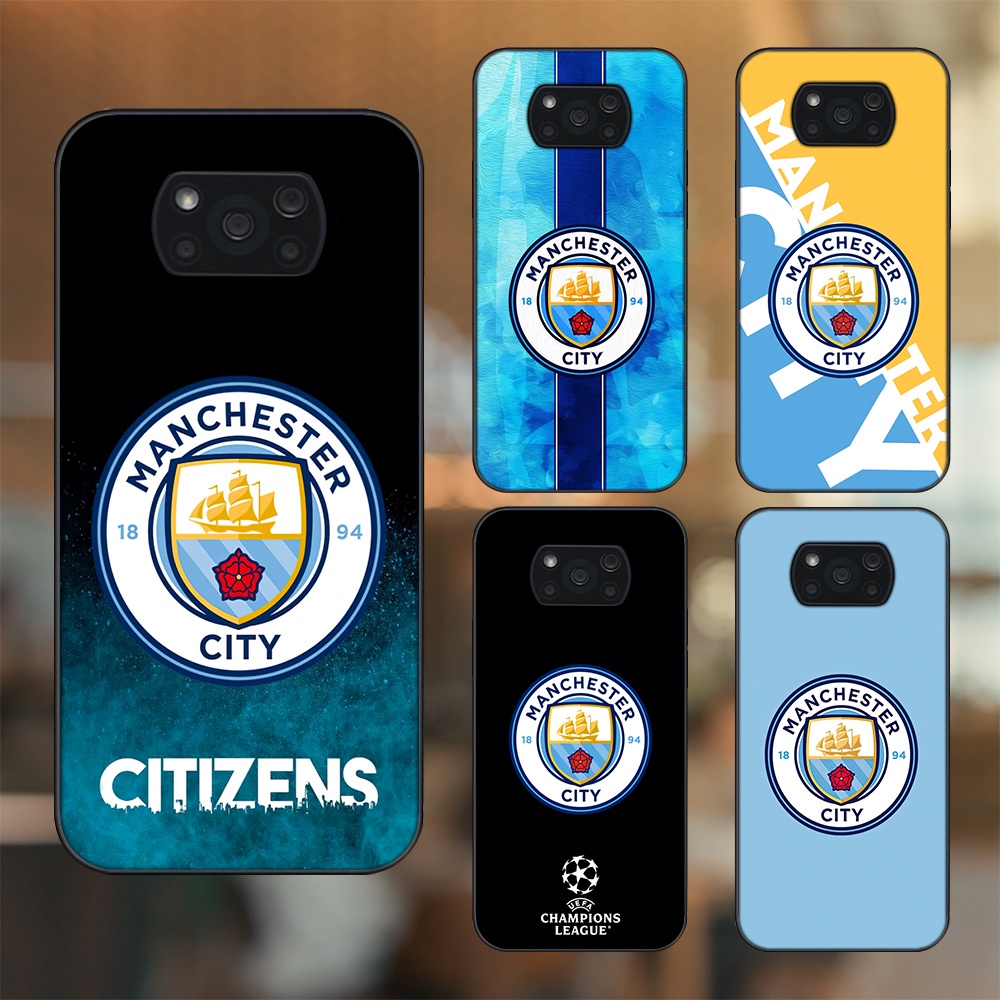 Ốp lưng Xiaomi Poco X3, Poco X3 Pro, Poco X3 NFC viền đen in hình Manchester City MC