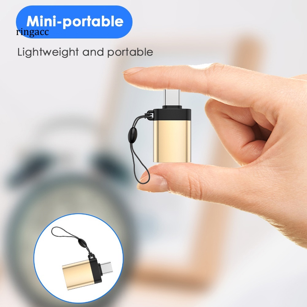 Đầu chuyển đổi RGA USB 3.0 Female sang Type-C Male OTG cho Laptop