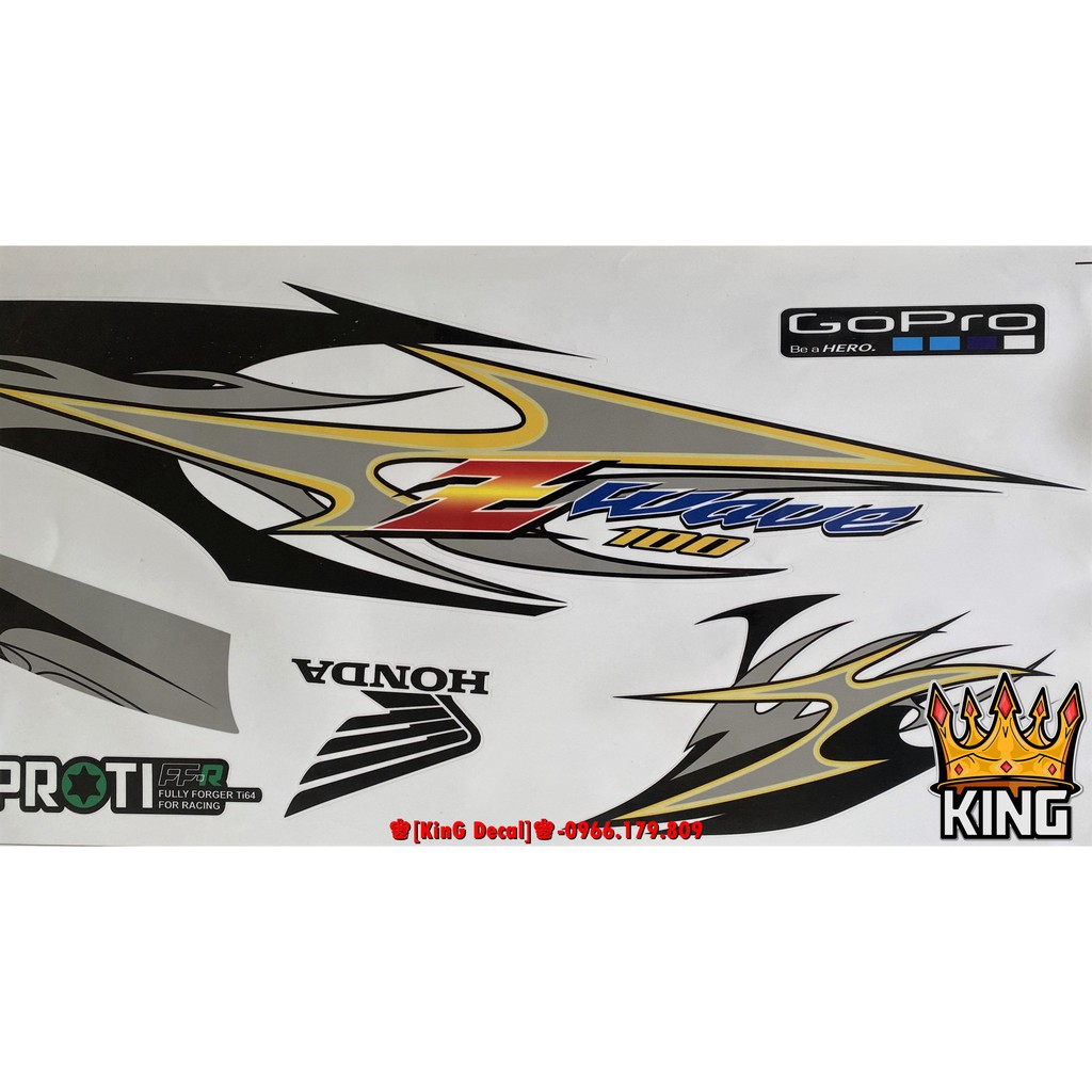 Tem Rời Wave 50cc,100cc Xám Ver 3 - Ảnh Thật