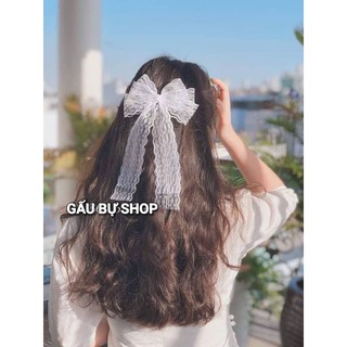 Kẹp tóc nơ ren / Cài tóc nơ ren tiểu thư