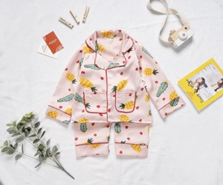 Pyjama Lụa Hàn cho bé gái