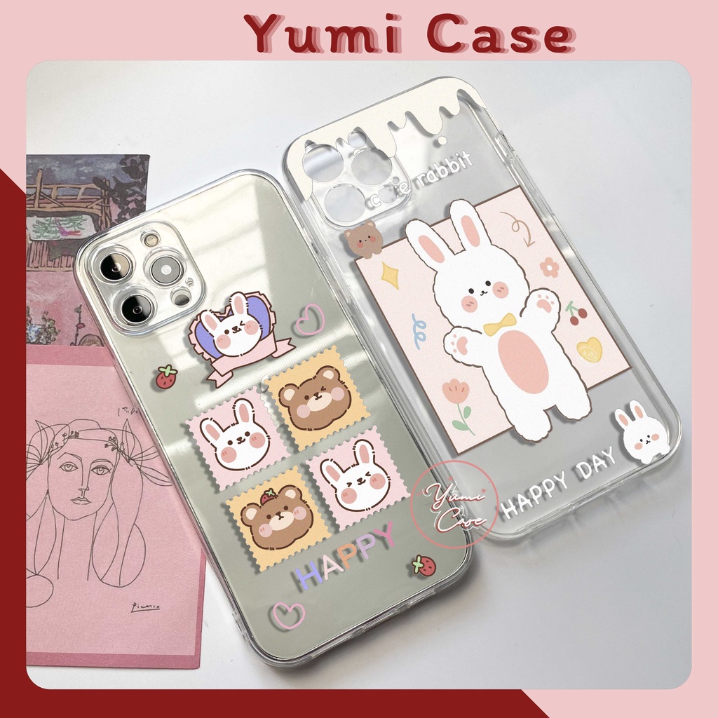 Ốp lưng điện thoại cho Samsung S22/ S22 Plus/ S22 Ultra/ S22 FE in hình THỎ 3-4 Yumi Case