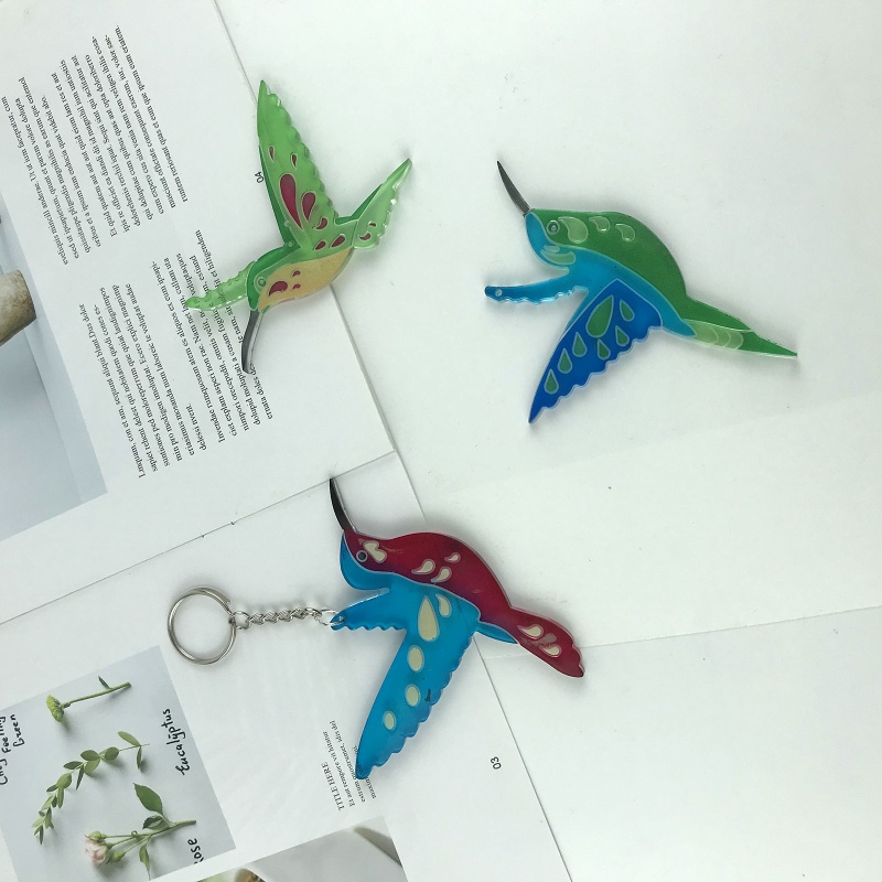 Khuôn Silicone Làm Móc Khóa Thủ Công Hình Chú Chim Ruồi Độc Đáo