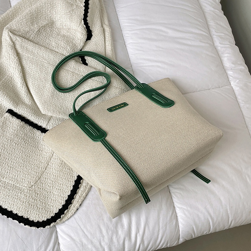 Túi tote Vải canvas Đeo Vai Phong Cách Phương Tây Thời Trang Cho Nữ