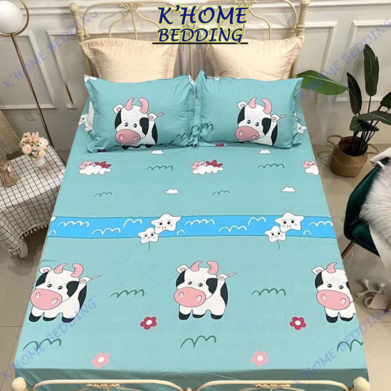 Bộ ga chun cotton poly m6x2m hoặc m8x2m | BigBuy360 - bigbuy360.vn