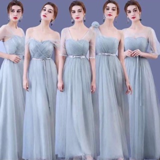 Váy phù dâu màu xanh nhẠt 5 mẫu giống y như ả