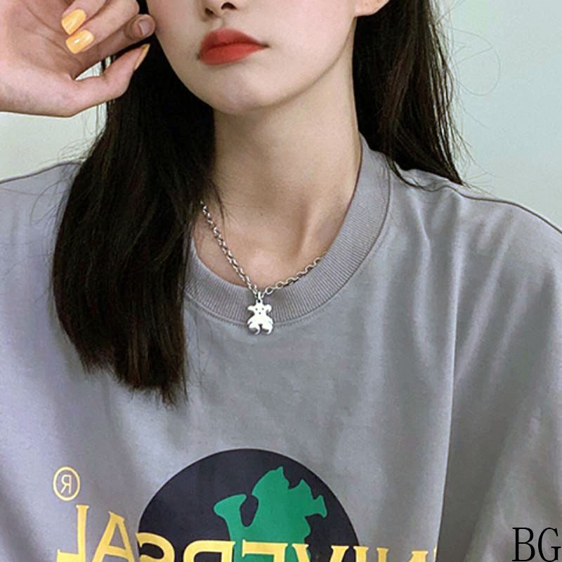 Vòng Cổ Mặt Hình Gấu Xinh Xắn Cho Cặp Đôi