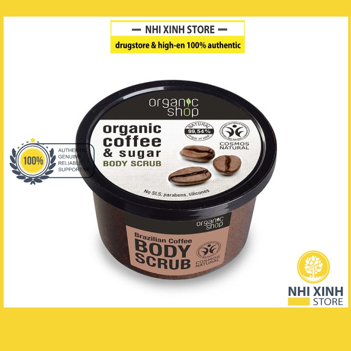 (ĐỦ 3 LOẠI) Tẩy Da Chết Toàn Thân Organic Coffee & Sugar Body Scrub