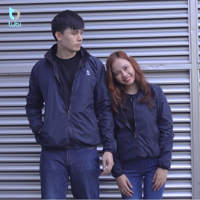 Áo khoác Tubi 2 Mặt Màu Xanh Đen Nón Rời