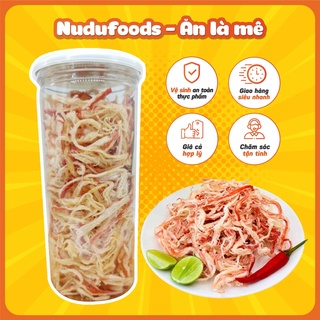 Khô mực hấp dừa xé sợi 300g Nudu đồ ăn vặt Hà Nội vừa ngon vừa rẻ