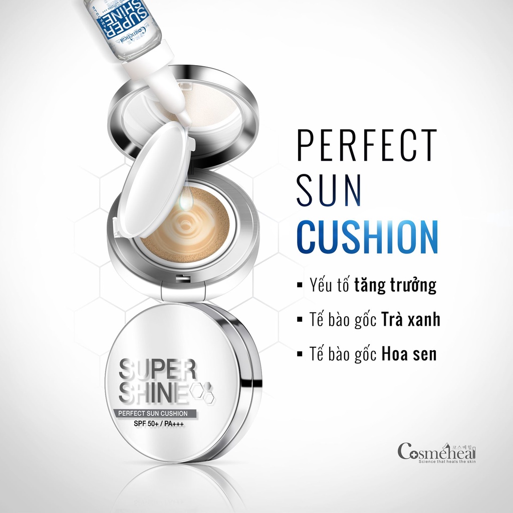 Phấn Nước Chống Nắng CosmeHeal Super Shine Perfect Sun Cushion SPF 50+/ PA +++