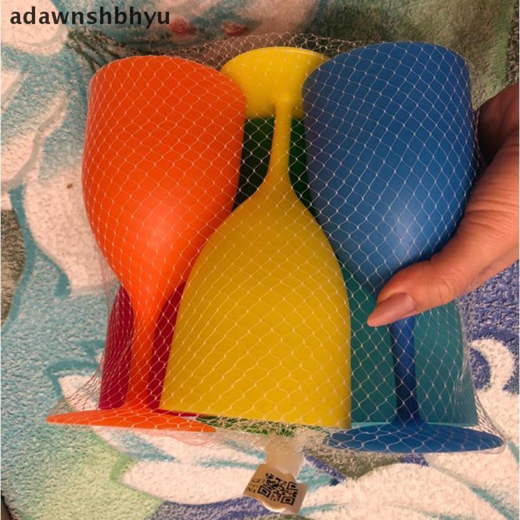 Set 6 Ly Nhựa Uống Rượu Cocktail Nhiều Màu