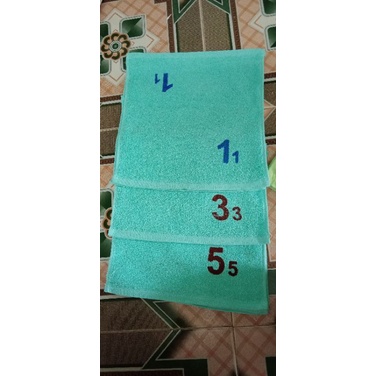 KHĂN MẦM NON IN ABC +123 + TẶNG KÈM DECAL DÁN CA CỐC