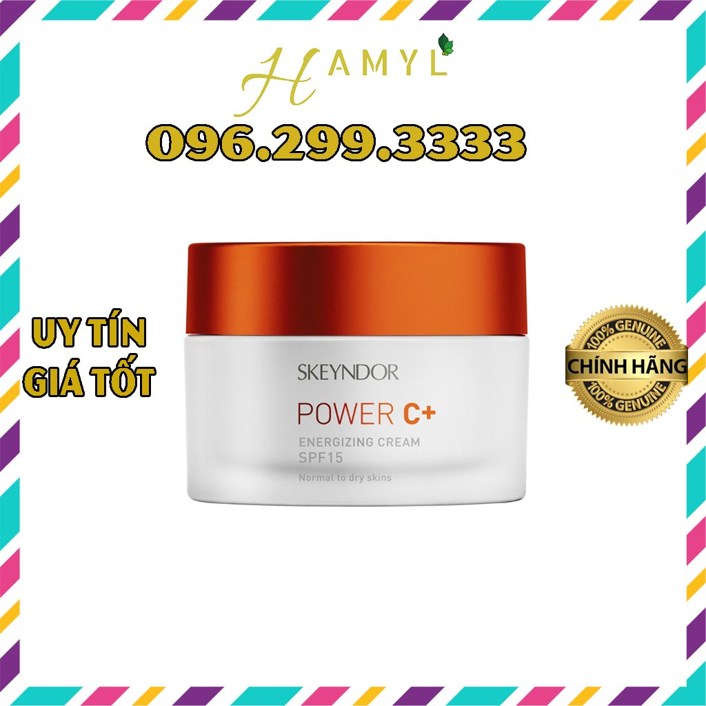 SKEYNDOR Power C+ Sữa dưỡng giảm nám trắng da chống nắng giảm nhăn Vita C dành cho da dầu Energizing Emulsion 50ml