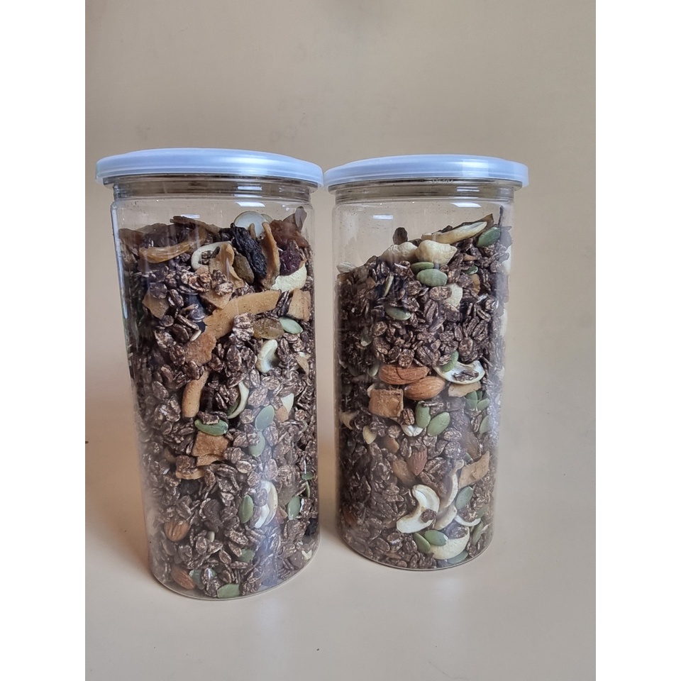 Hũ 500g Ngũ cốc Taste ăn kiêng Granola cao cấp nhiều hạt, giòn ngon bổ dưỡng