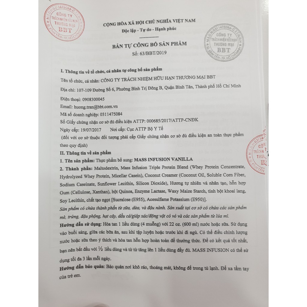 Nutrex MASS INFUSION TĂNG CÂN TĂNG CƠ 5,45 Kg Giá sinh viên