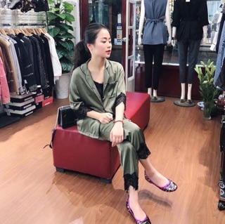 BỘ LỤA TAY REN