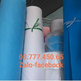 10m vải không dệt trắng xanh 30-40g khổ 1m6 dùng làm khăn trải giường y tế, spa, túi lọc trà, túi bọc trái cây.