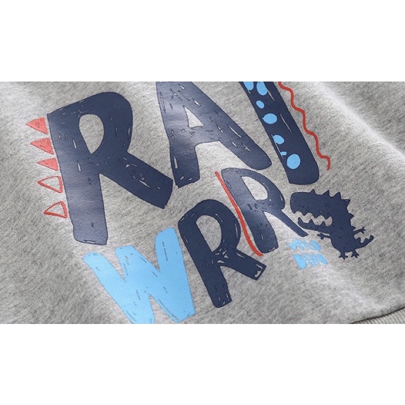 Áo nỉ bông bé trai WAPYPY áo dài tay chất nỉ lót lông cho bé