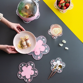 Đế Lót Ly Cách Nhiệt Chống Trượt Hình Hoa Anh Đào Phong Cách Nhật Bản