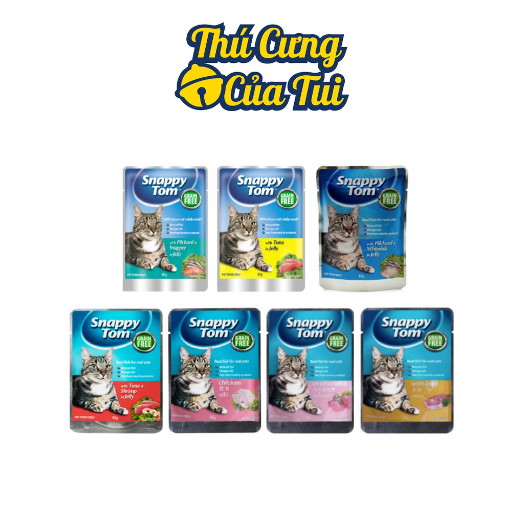 Thức Ăn Pate SNAPPY TOM Cho Mèo Lớn Dạng Gói - Thú Cưng Của Tui