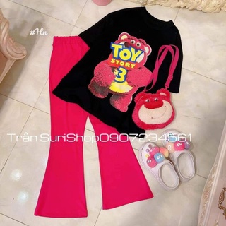 Sét quần loe + áo thun cotton