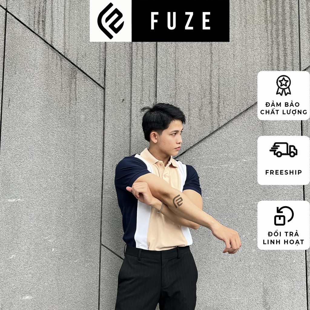 Áo polo nam basic sọc dọc phối màu cao cấp cổ bẻ form rộng mềm mại, thoải mái, áo polo đẹp chuẩn form slimfit MADE