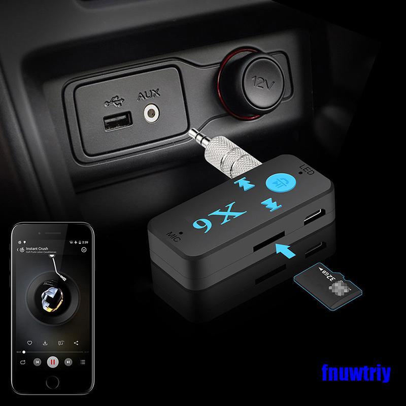 [COD]X6 Wireless Bluetooth Receiver 3.5mm Jack AUX Audio Stereo Music MIC Car Adapter