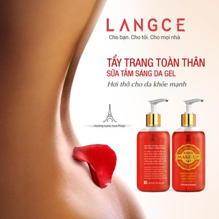 GEL TẮM TẨY TRANG SÁNG DA NƯỚC HOA, LÀM SẠCH LỚP KEM TRANG ĐIỂM TOÀN THÂN 250ml BS LANGCE