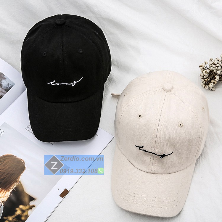 Mũ lưỡi trai đẹp, vải cotton cực mát thêu họa tiết chữ cho cả nam và nữ - M74