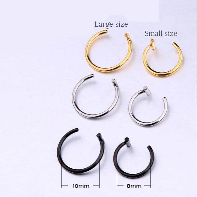 Khuyên môi thép titan không lỗ thời trang đơn giản cá tính A788