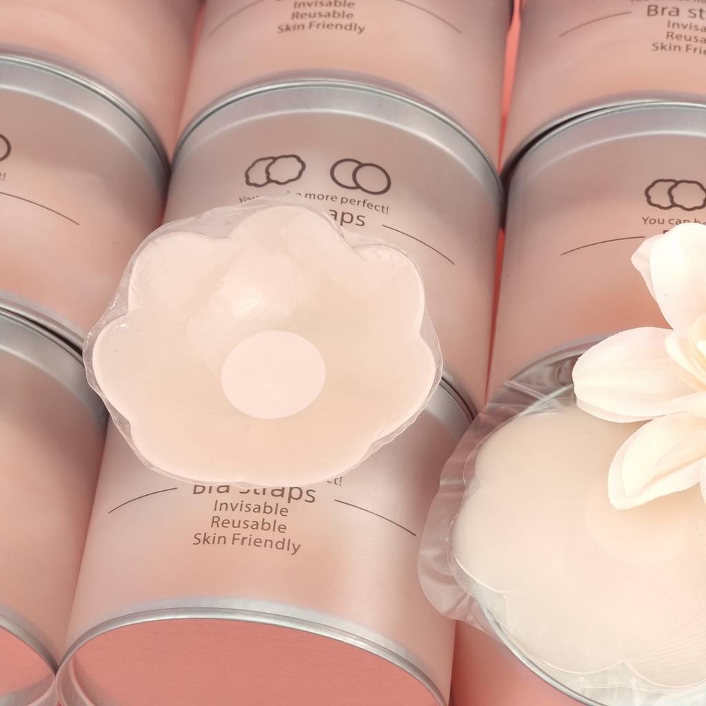 Hộp Dán Ngực Set 5 Đôi Bản Nhỏ Siêu Dính Tái Sử Dụng Được Nhiều Lần Dán Loại 1 Cao Cấp Đường Kính 5cm EBPK01
