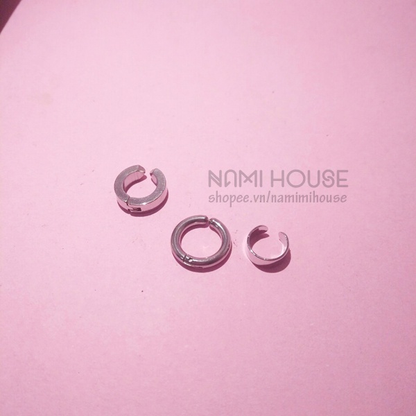 Combo 3 bông tai kẹp dắt lên vành tai không cần bấm lỗ tai phụ kiện trang sức unisex style hàn quốc - nami house