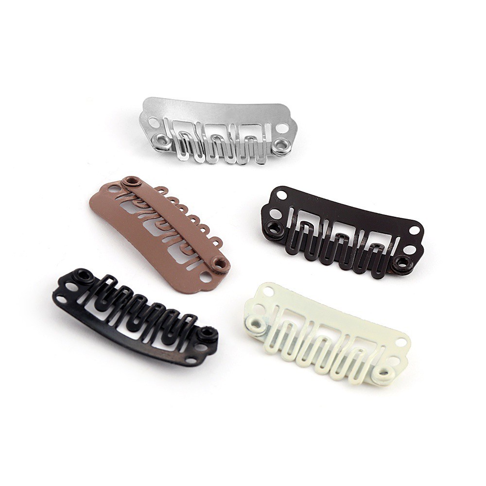 [Hàng mới về] Set 10/ 20/ 50 kẹp nối tóc giả kim loại hình chữ U nhiều màu sắc tùy chọn dành cho phái đẹp