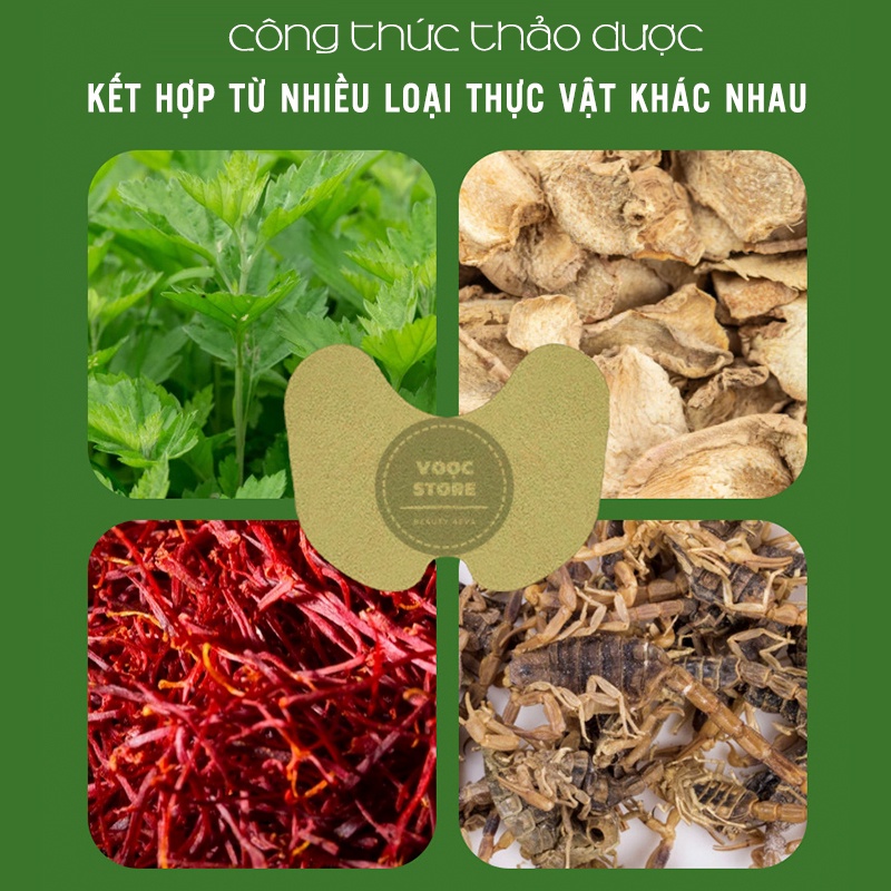 Miếng Dán Ngải Cứu Giảm Đau Mỏi Cổ Vai Gáy Hiệu Quả Hộp 12 Miếng