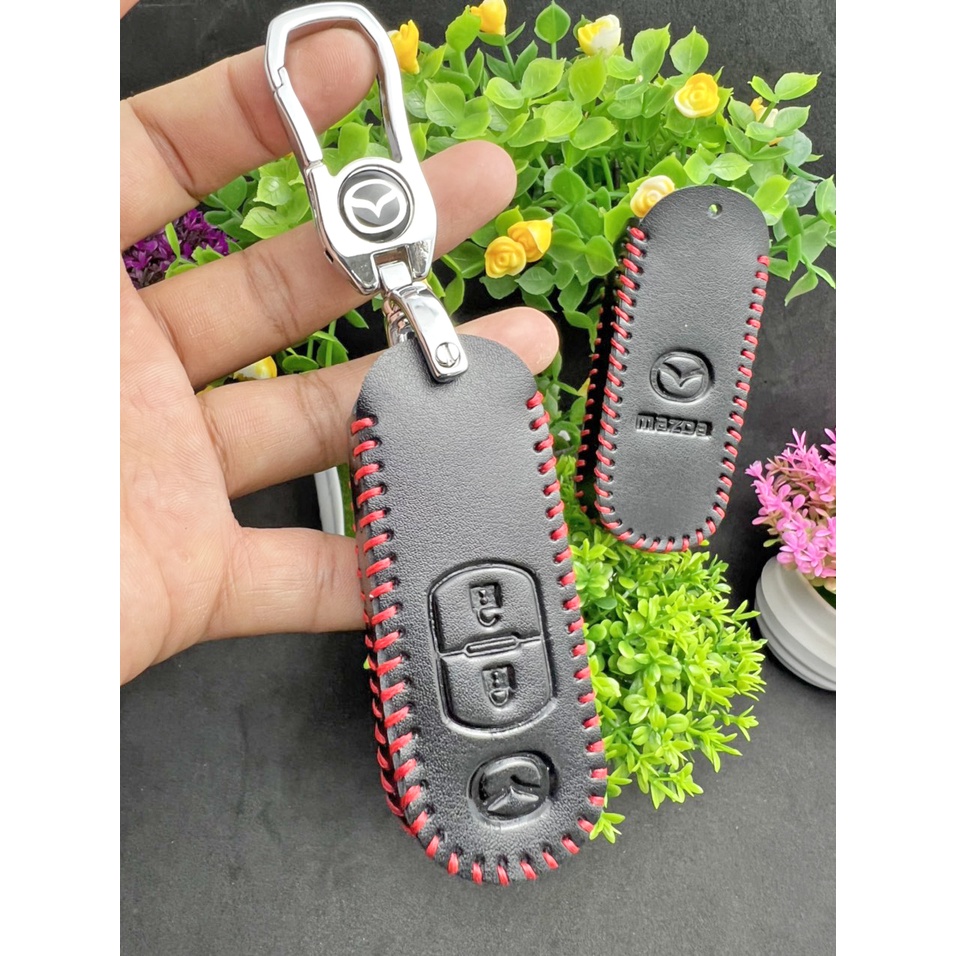 Bao da chìa khóa  2 Nút thông minh cho Mazda2, Mazda3, Mazda6 đời 2016-2019