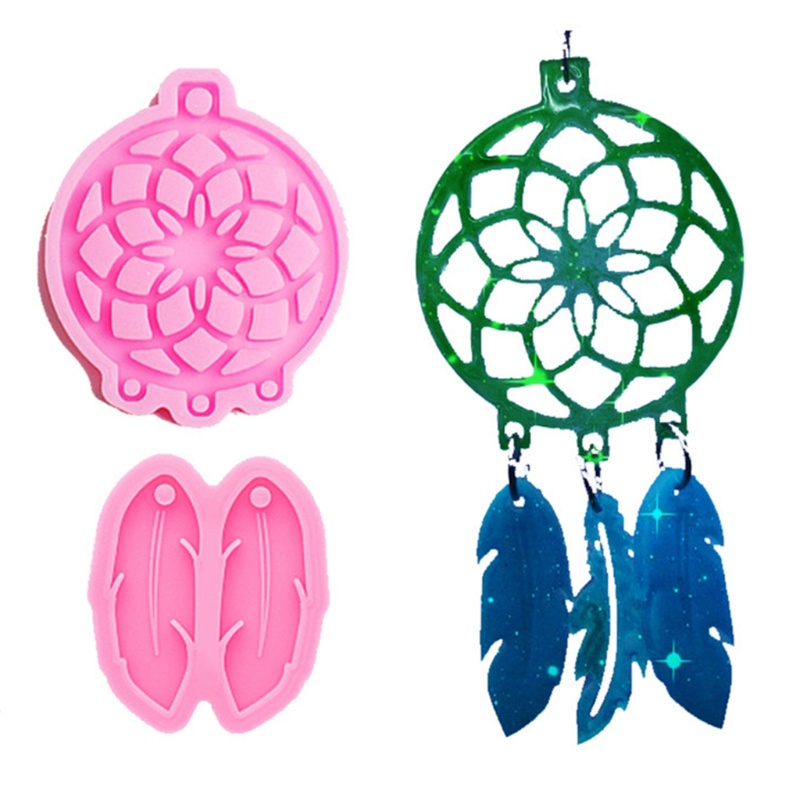 Set 5 Khuôn Silicone Làm Móc Khóa Hình Dreamcatcher
