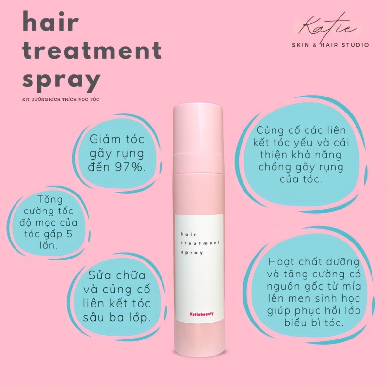 Xịt kích mọc tóc men vi sinh HAIR TREATMENT SPRAY 120ml | KATIEBEAUTY