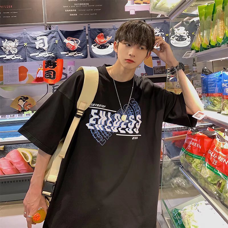 Áo Thun Tay Ngắn Dáng Rộng In Họa Tiết Hoạt Hình Phong Cách Hip Hop Hàn Quốc Thời Trang Mùa Hè Cho Nam Và Nữ