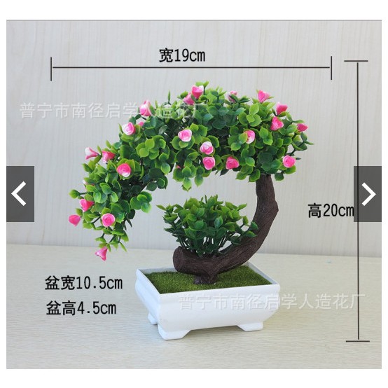 Cây bonsai giả có hoa - phú quý cát tường.aqa