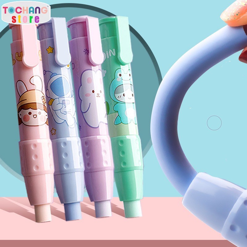 Combo Bút Tẩy Chì Và 2 Lõi Tẩy Gôm Dẻo Dai Không Rách Giấy Đánh Bóng Tranh Vẽ Tẩy Góc Cạnh Tẩy Chữ